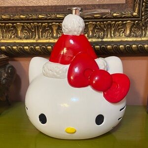 Hello Kitty NWT Santa Hat & Bow Lotion or Soap Dispenser - Red and White 5”x6”